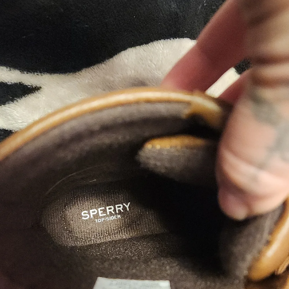 Sperry Men's Tan and Navy Rain Boots
